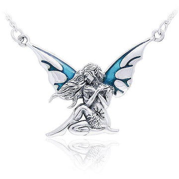 Dark Wings Fairy Silver Necklace TNC003 - Jewelry